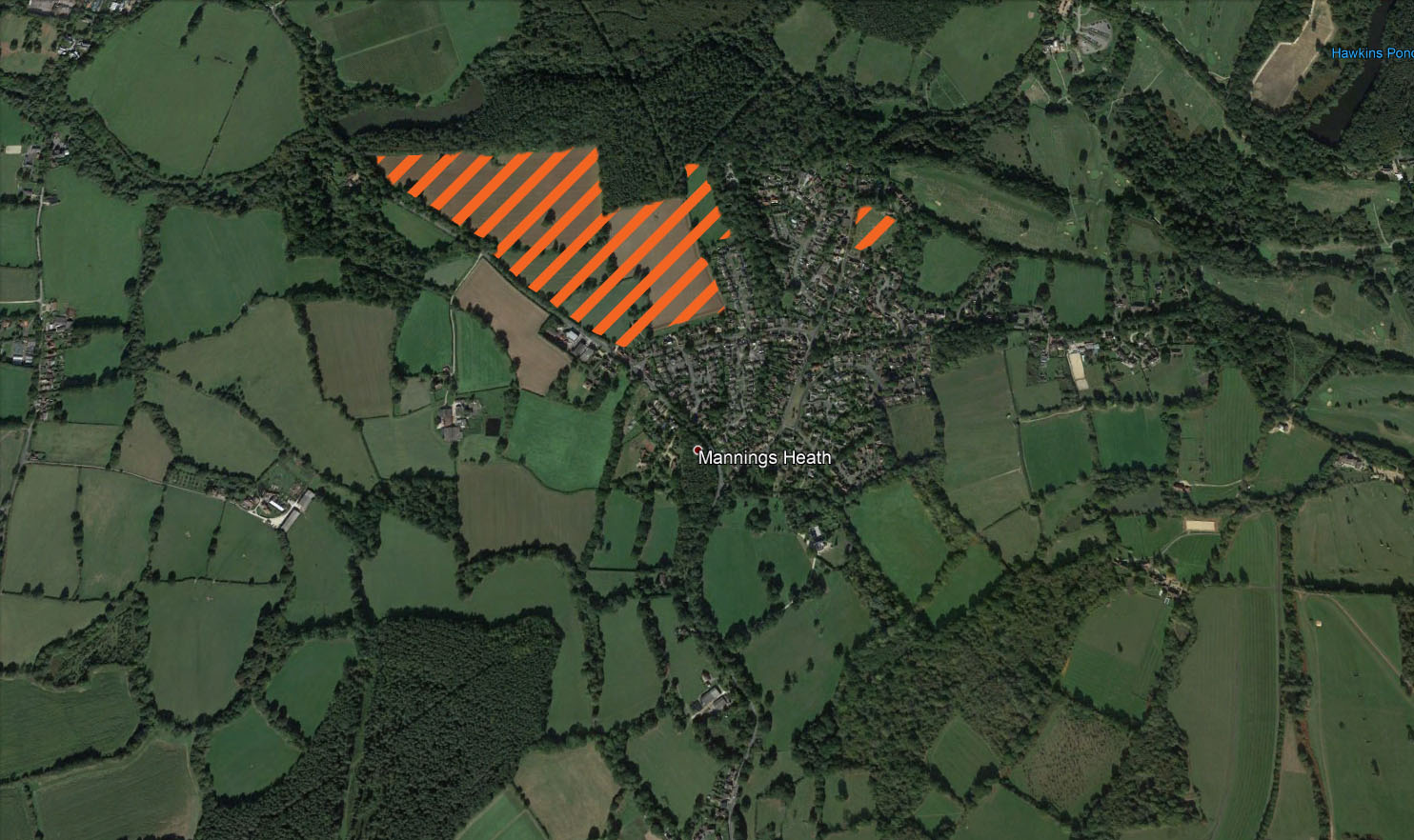 Mannings Heath map